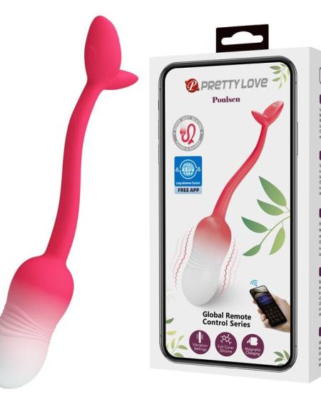 PRETTY LOVE - PULSEN APP CONTROL VIBRATING EGG 12 FUNCTIONS USB RECHARGEABLE PINK