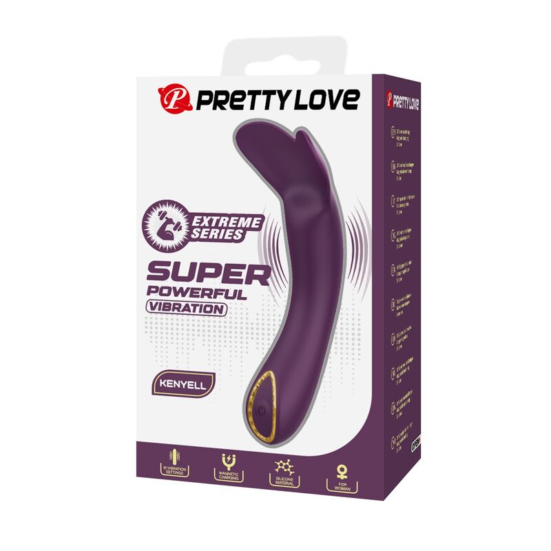 PRETTY LOVE - KENYELL RECHARGEABLE VIBRATOR 10 FUNCTIONS PURPLE - Imagem de 3