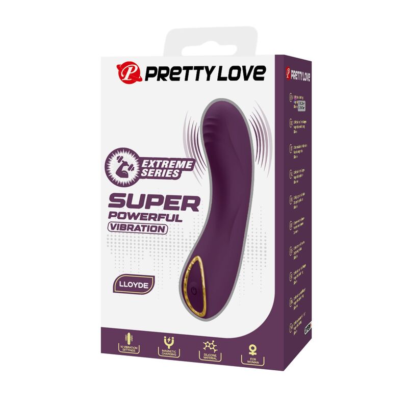 PRETTY LOVE - LLOYDE RECHARGEABLE VIBRATOR 10 FUNCTIONS PURPLE - Imagem de 3