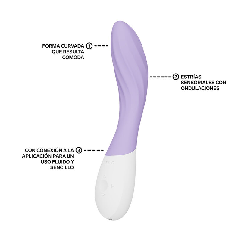 LELO - MONA TWIST VIBRADOR PARA PUNTO G RECARGABLE APP CONTROL LAVANDA - Imagem de 3