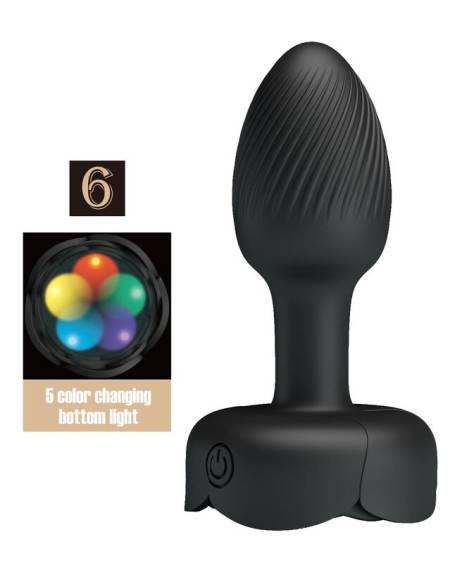 PRETTY LOVE - RECHARGEABLE VIBRATING ANAL PLUG 10 MODES BLACK