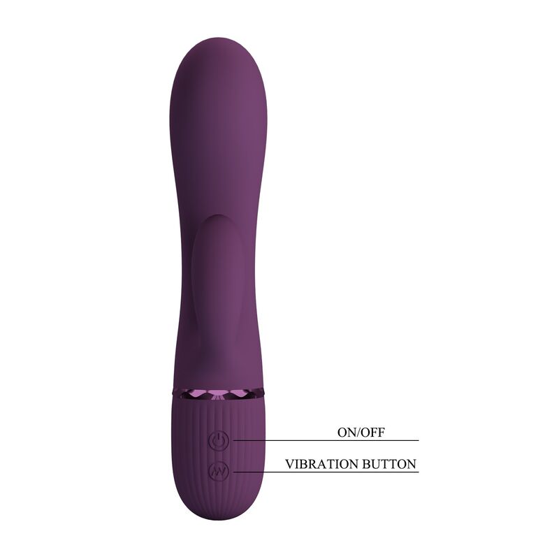 PRETTY LOVE - MARGIE RECHARGEABLE RABBIT VIBRATOR 10 FUNCTIONS PURPLE - Imagem de 4