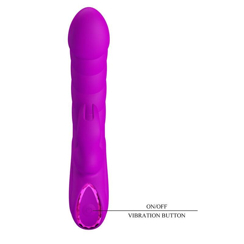 PRETTY LOVE - MONICA RECHARGEABLE DUAL STIMULATION G-SPOT AND CLITORAL VIBRATOR PURPLE - Imagem de 3