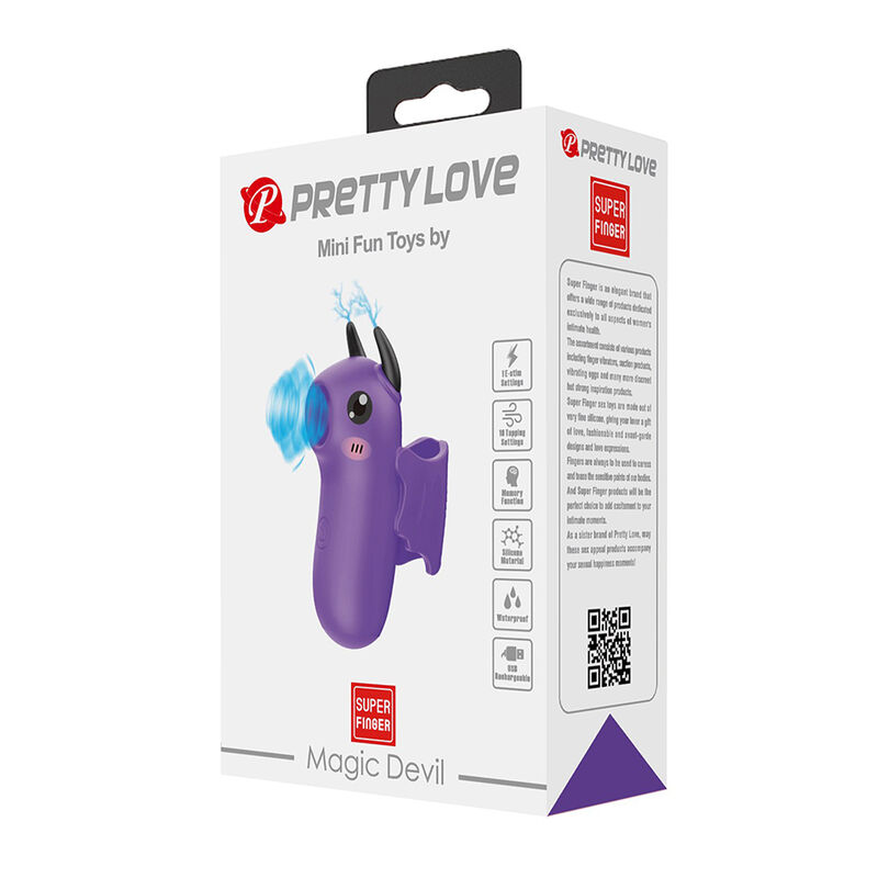 PRETTY LOVE - MAGIC DEVIL PURPLE RECHARGEABLE FINGER STIMULATOR - Imagem de 2