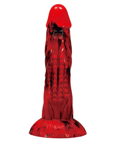 POWER MONSTERS - MINOTAUR FANTASY DILDO WITH SUCTION CUP 21 CM Ø 5 CM RED  BLACK