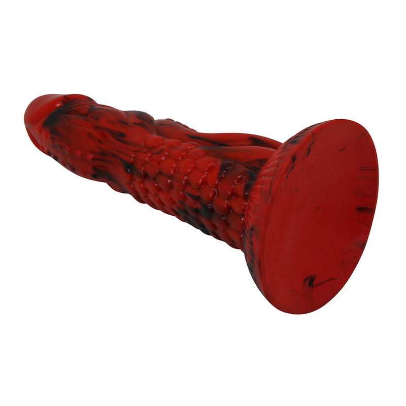 POWER MONSTERS - MINOTAUR FANTASY DILDO WITH SUCTION CUP 21 CM Ø 5 CM RED BLACK - Imagem de 3