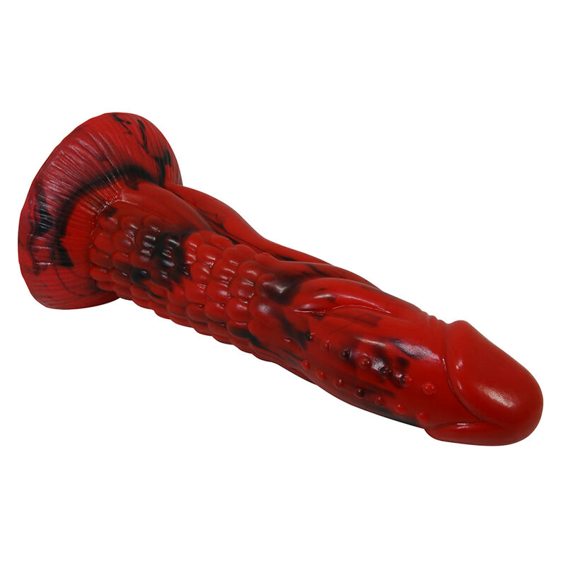 POWER MONSTERS - MINOTAUR FANTASY DILDO WITH SUCTION CUP 21 CM Ø 5 CM RED BLACK - Imagem de 4