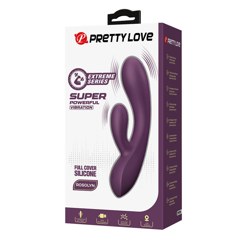 PRETTY LOVE - ROSOLYN RECHARGEABLE RABBIT VIBRATOR 10 FUNCTIONS - Imagem de 3