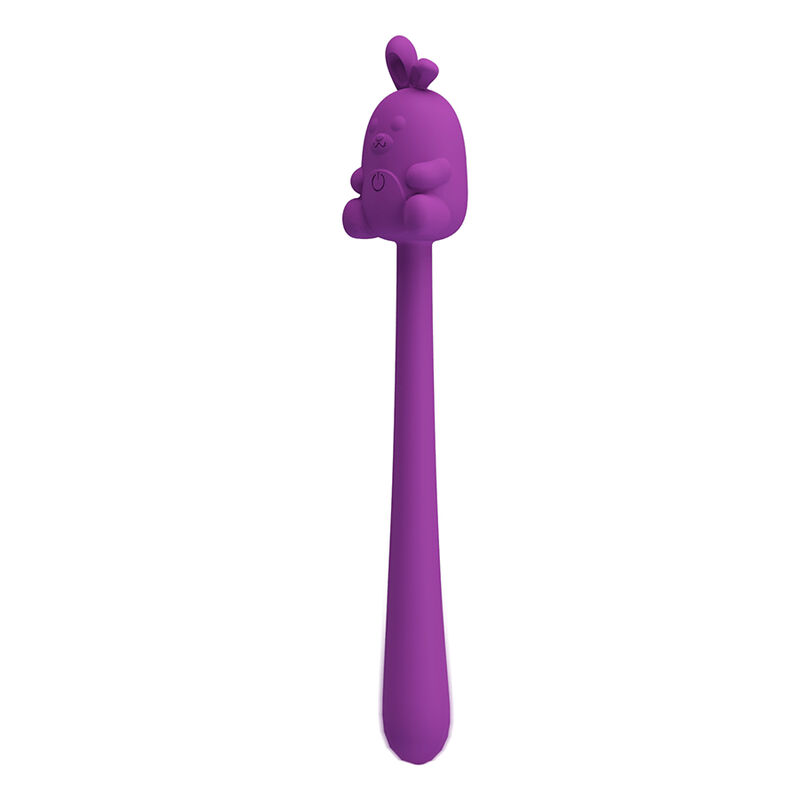 PRETTY LOVE - CUTE BUNNY FLIRTING STICK FLEXIBLE VIBRATOR USB RECHARGEABLE PURPLE - Imagem de 3