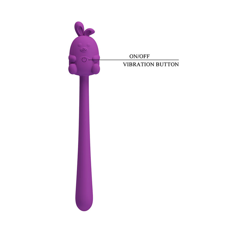PRETTY LOVE - CUTE BUNNY FLIRTING STICK FLEXIBLE VIBRATOR USB RECHARGEABLE PURPLE - Imagem de 2