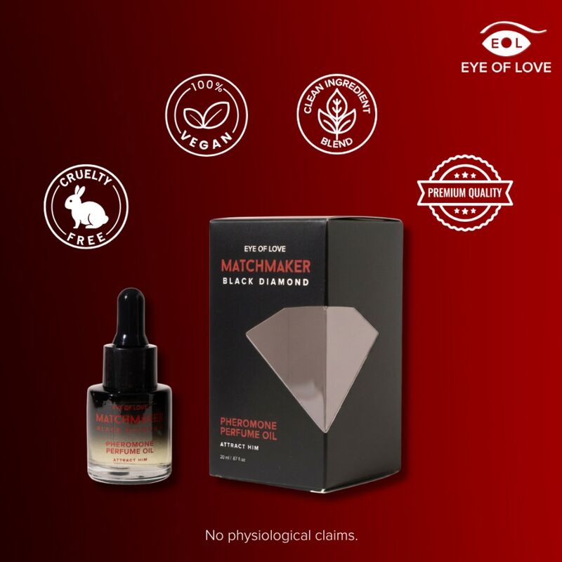 EYE OF LOVE - MATCHMAKER BLACK DIAMOND PHEROMONE PERFUME OIL 20 ML - Imagem de 4