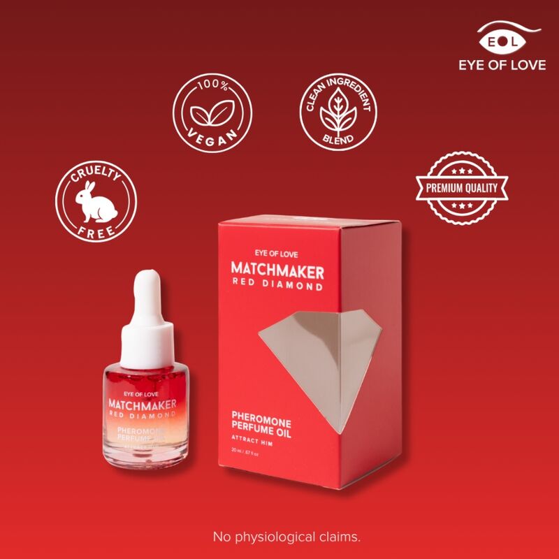 EYE OF LOVE - MATCHMAKER RED DIAMOND PHEROMONE PERFUME OIL 20 ML - Imagem de 2