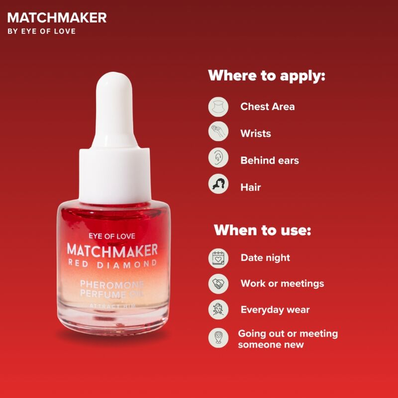 EYE OF LOVE - MATCHMAKER RED DIAMOND PHEROMONE PERFUME OIL 20 ML - Imagem de 3
