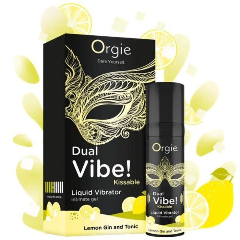 ORGIE - DUAL VIBE! LEMON GIN AND TONIC KISSABLE LIQUID VIBRATOR 15 ML - Imagem de 3