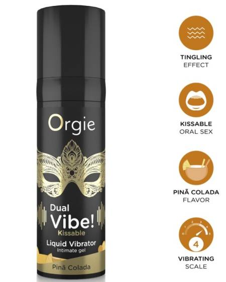 ORGIE - DUAL VIBE! PIÑA COLADA KISSABLE LIQUID VIBRATOR 15 ML