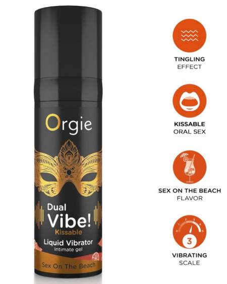 ORGIE - DUAL VIBE! SEX ON THE BEACH KISSABLE LIQUID VIBRATOR 15 ML