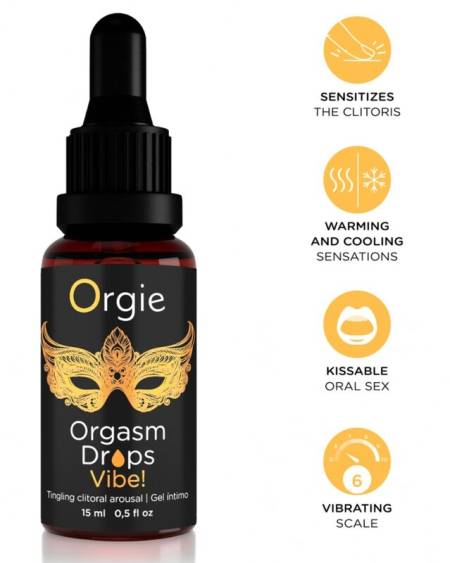 ORGIE - ORGASM DROPS VIBE! VIBRATING CLITORAL AROUSAL 15 ML