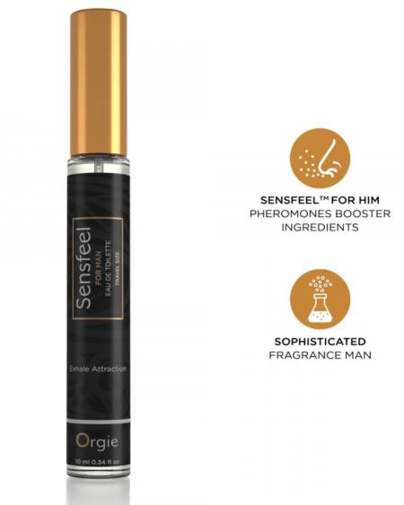 ORGIE - SENSFEEL EAU DE TOILETTE WITH PHEROMONE BOOSTER TRAVEL SIZE FOR MEN 10 ML