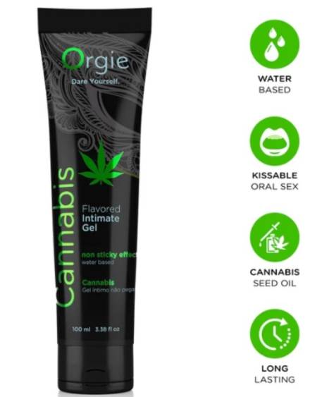 ORGIE - LUBE TUBE CANNABIS KISSABLE WATER-BASED INTIMATE GEL 100 ML