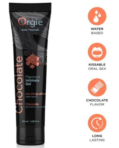 ORGIE - LUBE TUBE CHOCOLATE KISSABLE WATER-BASED INTIMATE GEL 100 ML
