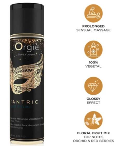 ORGIE - TANTRIC LOVE RITUAL SENSUAL MASSAGE VEGETAL OIL 200 ML