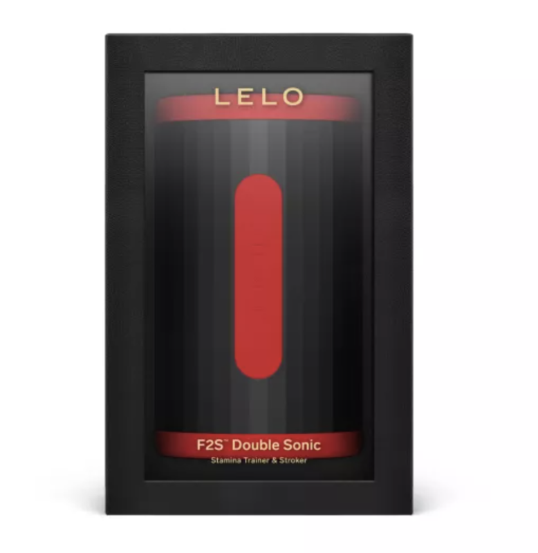 LELO - F2S DOUBLE SONIC MALE STROKER WITH DUAL SONIC STIMULATION RED - Imagem de 3