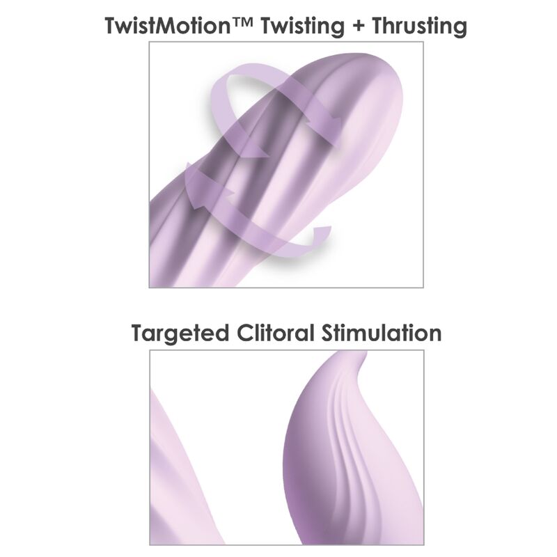 FANTASY FOR HER - FANTASY TWIST VIBRATOR TWISTMOTION WITH ROTATION AND PUSHING PURPLE - Imagem de 4
