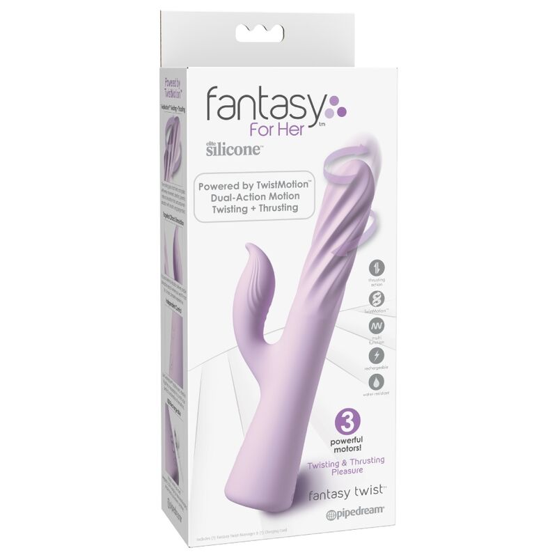 FANTASY FOR HER - FANTASY TWIST VIBRATOR TWISTMOTION WITH ROTATION AND PUSHING PURPLE - Imagem de 5
