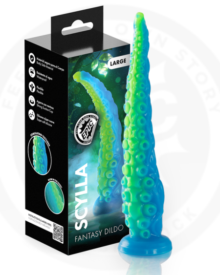 EPIC - SCYLLA FLUORESCENT THIN TENTACLE DILDO LARGE SIZE