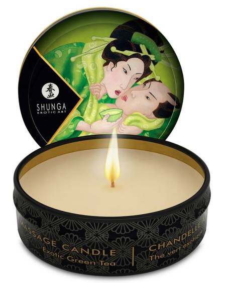 SHUNGA - MINI CARESS BY CANDELIGHT MASSAGE CANDLE T GREEN 30 ML