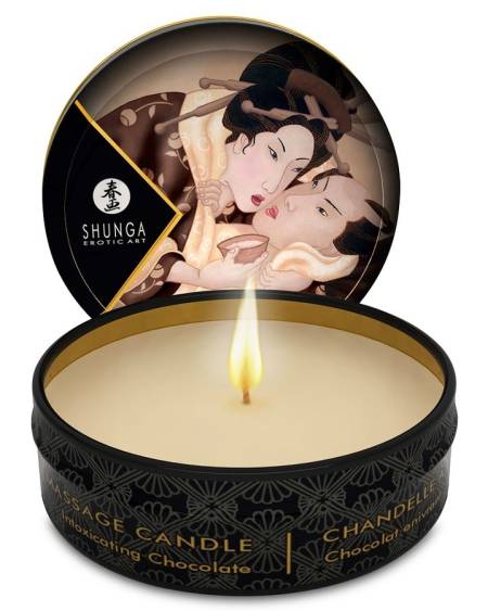 SHUNGA - MINI CARESS BY CANDELIGHT CHOCOLATE MASSAGE CANDLE 30 ML