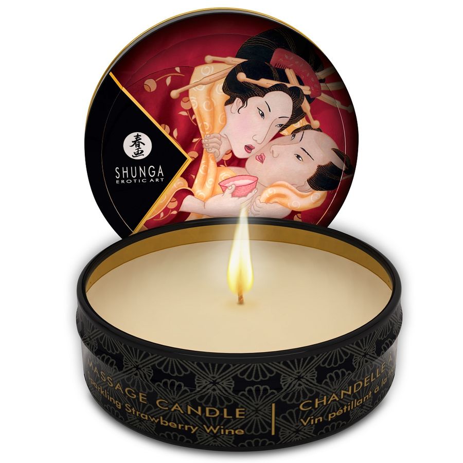 SHUNGA - MINI CARESS BY CANDLELIGHT DISPLAY MASSAGE CANDLES 24 UNITS - Imagem de 4