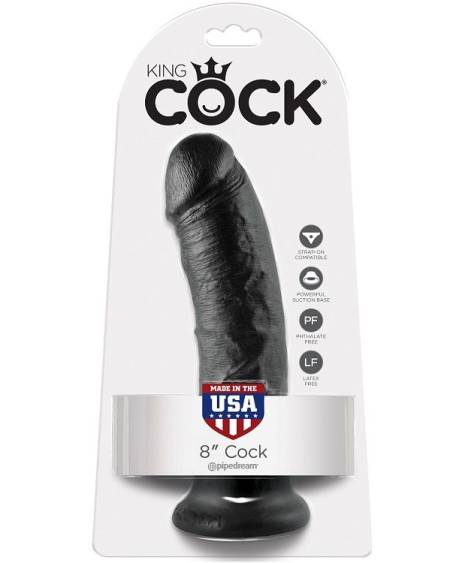 KING COCK - 8 DILDO BLACK 20.3 CM