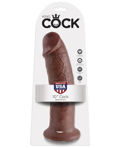 KING COCK - 10 DILDO BROWN 25.4 CM
