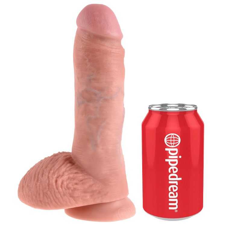 KING COCK - 8 DILDO FLESH WITH BALLS 20.3 CM - Imagem de 3