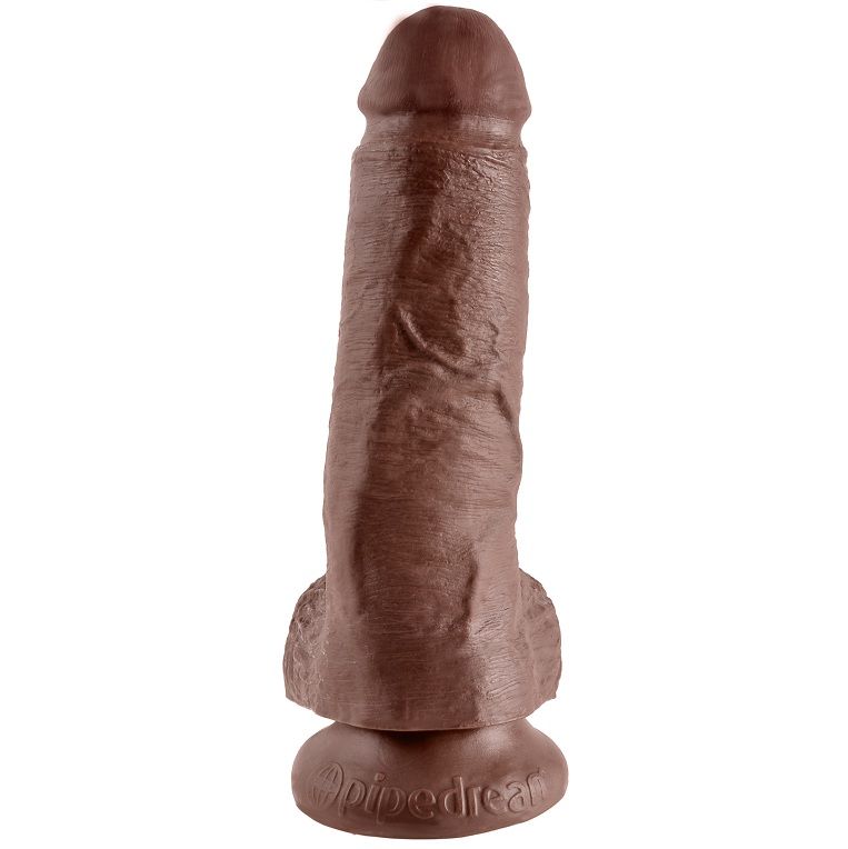 KING COCK 8" COCK BROWN WITH BALLS 20.3 CM - Imagem de 2