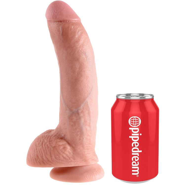 KING COCK - 9 DILDO FLESH WITH BALLS 22.9 CM - Imagem de 3