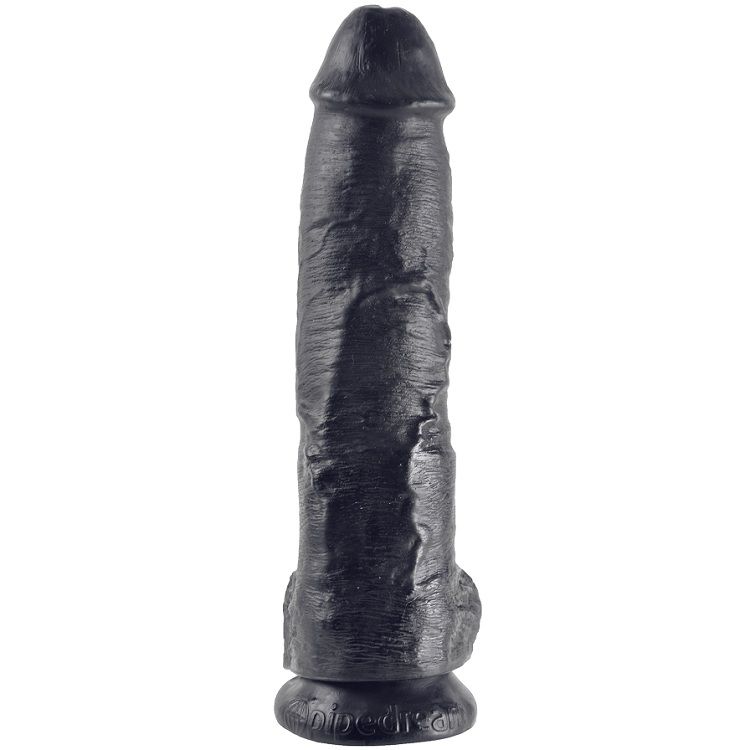 KING COCK - DILDO BLACK WITH BALLS 25.4 CM - Imagem de 2