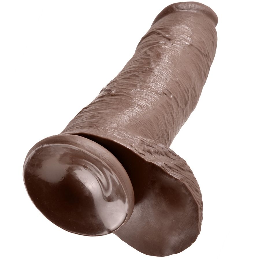 KING COCK - DILDO BROWN WITH BALLS 30.48 CM - Imagem de 2