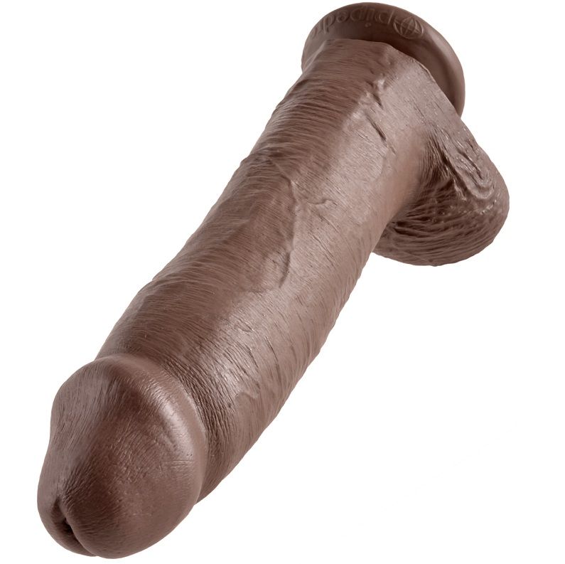 KING COCK - DILDO BROWN WITH BALLS 30.48 CM - Imagem de 5