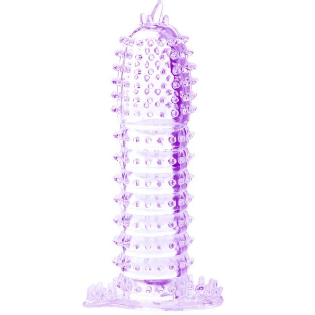 BAILE - PENIS SHEATH WITH STIMULATING POINTS PURPLE 14 CM - Imagem de 5