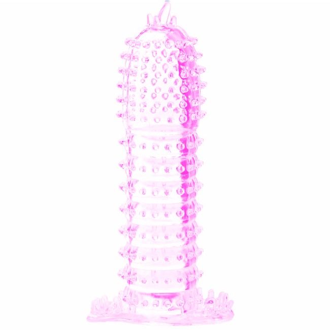 BAILE - PENIS SHEATH WITH PINK STIMULATING POINTS 14 CM - Imagem de 5