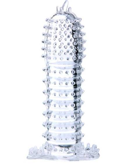 BAILE - PENIS SHEATH WITH TRANSPARENT STIMULATING POINTS 14 CM