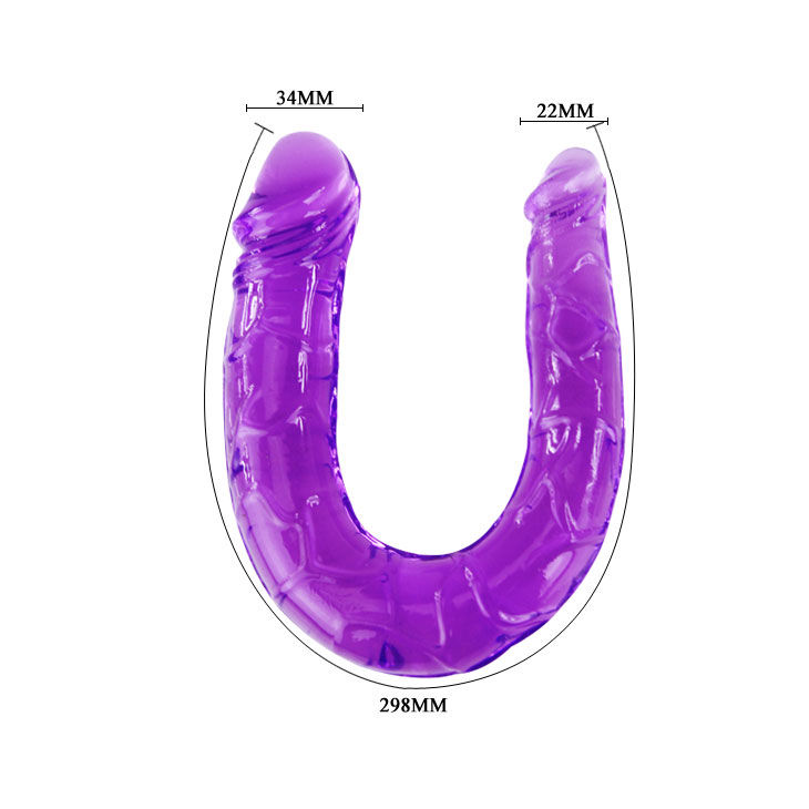 BAILE - DOUBLE DILDO IN LILAC FLEXIBLE JELLY - Imagem de 4