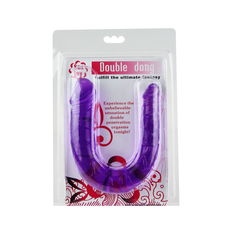 BAILE - DOUBLE DILDO IN LILAC FLEXIBLE JELLY - Imagem de 5