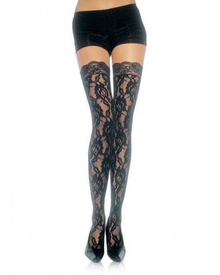 LEG AVENUE - FLORAL LACE STOCKINGS