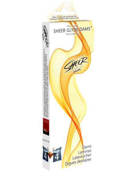 SHEER GLYDE - DAMS LAMINAS LATEX ORAL SEX TAIL