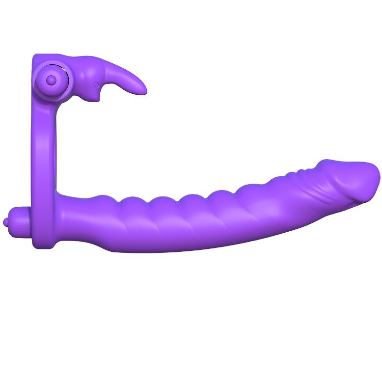FANTASY C-RINGZ - SILICONE DOUBLE VIBRATOR RABBIT - Imagem de 4