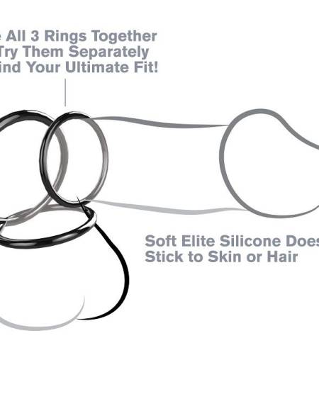 FANTASY C-RINGZ - SILICONE 3 RING STAMINA SET