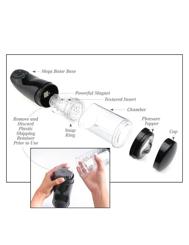 EXTREME TOYZ - PDX MEGA BATOR USB MALE MASTURBATOR VAGINA WHITE - Imagem de 5